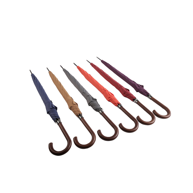 مظلة مستقيمة من قماش حريري أرجواني داكن - 0E6B0146