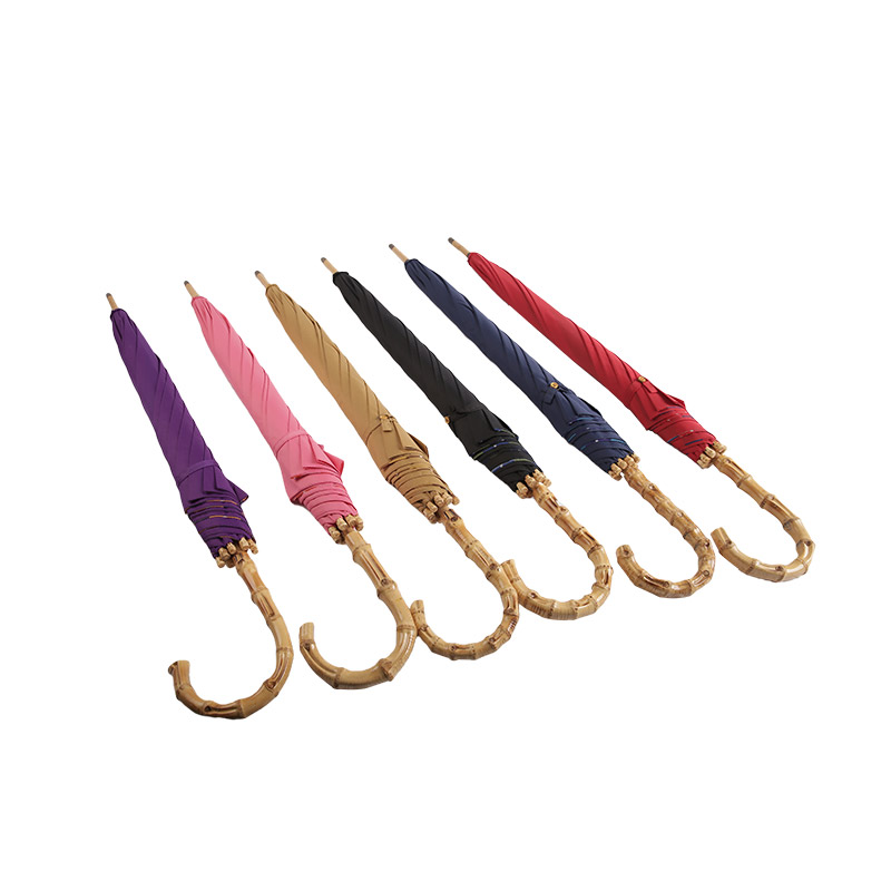 قماش حريري داكن مقاوم للرياح ، مظلة مزدوجة الطبقة مستقيمة -0E6B0159