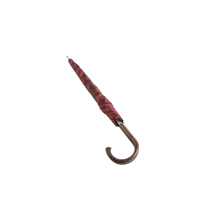 مظلة مستقيمة بوليستر من البوليستر منقوشة باللون الأحمر - 0E6B0329