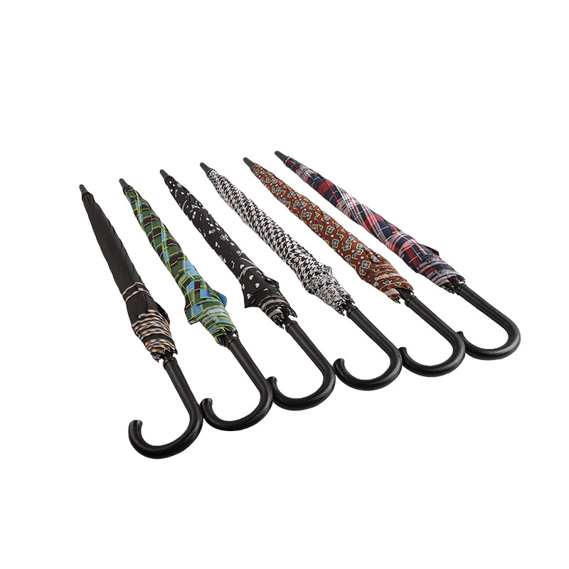 مظلة قماشية مستقيمة مخططة بثلاثة ألوان - 0E6B0378