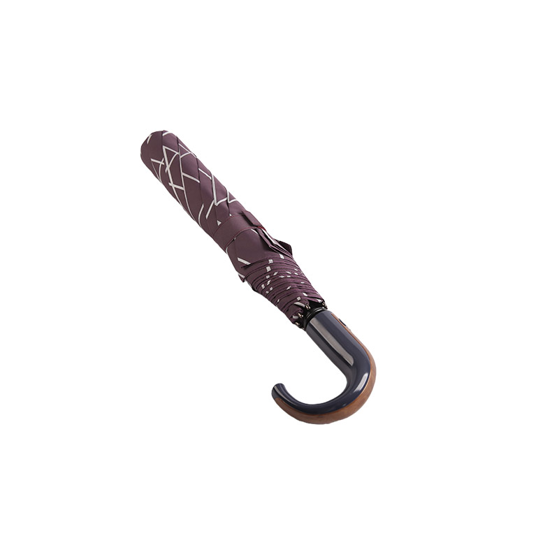 أنماط هندسية قماش حريري مظلة ذات طيتين -0E6B0412