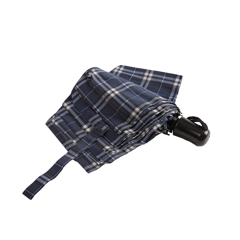 مخطط شبكي يتقلص مظلة قماشية بثلاث طيات - 0E6B0432