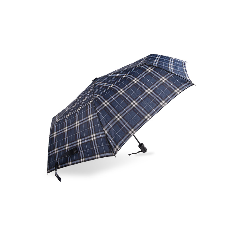 مخطط شبكي يتقلص مظلة قماشية بثلاث طيات - 0E6B0432