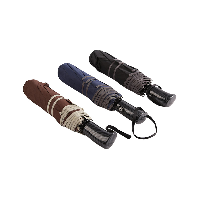 نمط الأعمال القهوة قماش حريري مظلة ثلاث أضعاف 0E6B0471