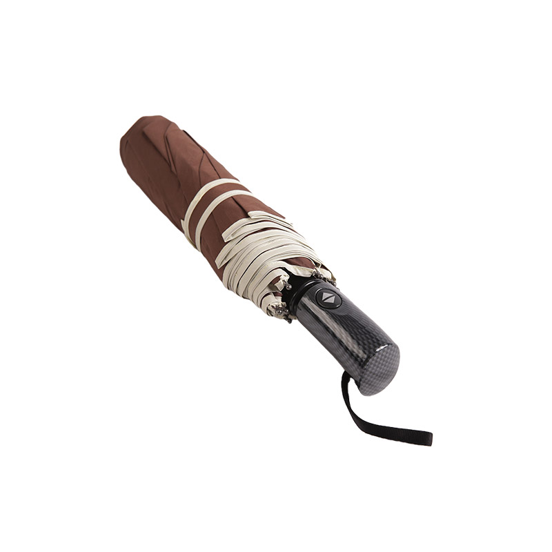 نمط الأعمال القهوة قماش حريري مظلة ثلاث أضعاف 0E6B0471