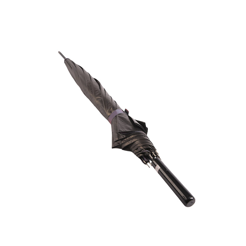 أسود Xibe نوع قماش حريري مع طلاء أسود + مظلة بوليستر مستقيمة-0E6B0698